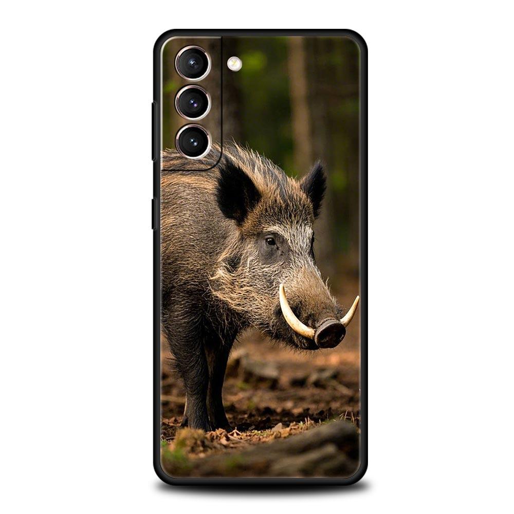 Wild Boar Phone Case Cover for Samsung Galaxy S26 S25 S24 S23 S22 S20 S21 FE Ultra S25 Edge Plus 5G Soft TPU Shell Fundas Capas