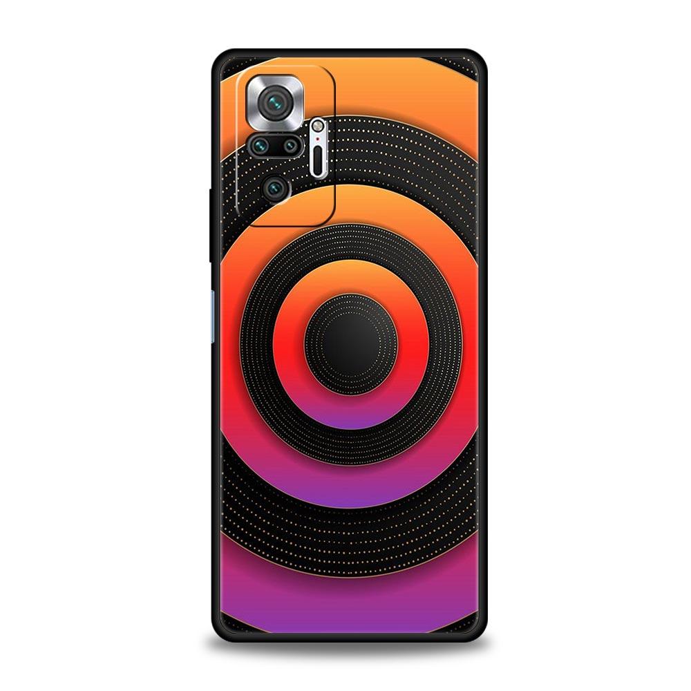 Retro Circular Totem Design Phone Case Cover for Redmi 14C 10C Note 15 14 13 12 10 11 K40 Pro Plus 5G Shockproof Soft TPU Shell