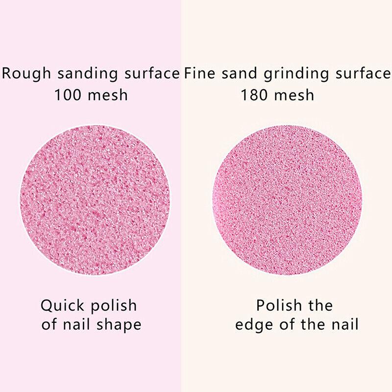 10Pcs Nail Buffer Mini Block File 180/100 Grit Buffs Manicure Accessor!QU