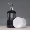 500ml Soap Dispenser with Pump, Modern Striped Soap Dispenser Bathroom, Washing Up Liquid Dispenser Kitchen, Hand Soap