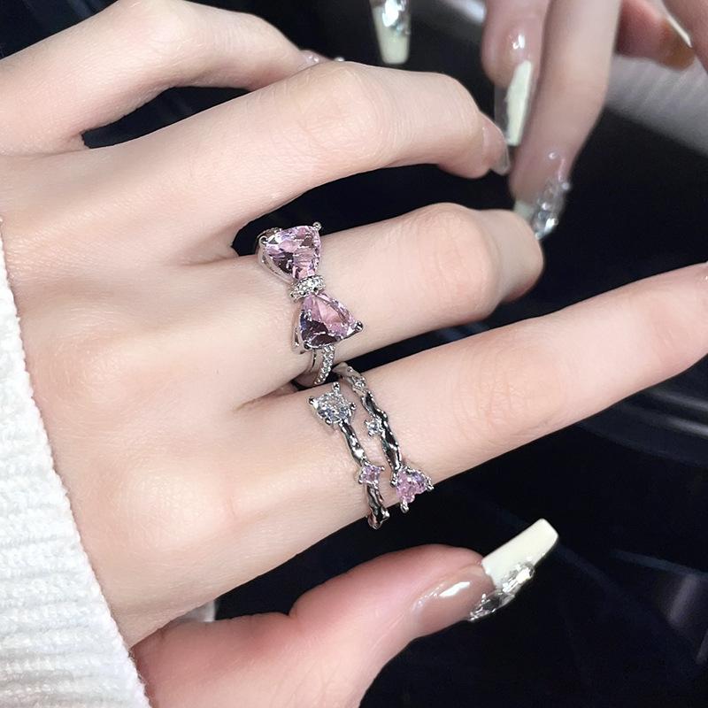 Ring Women'S Niche Design Sense Advanced Sense Accessories Fashion Personality Sweet Cool Wind Opening Cold Wind Index Finger Ring