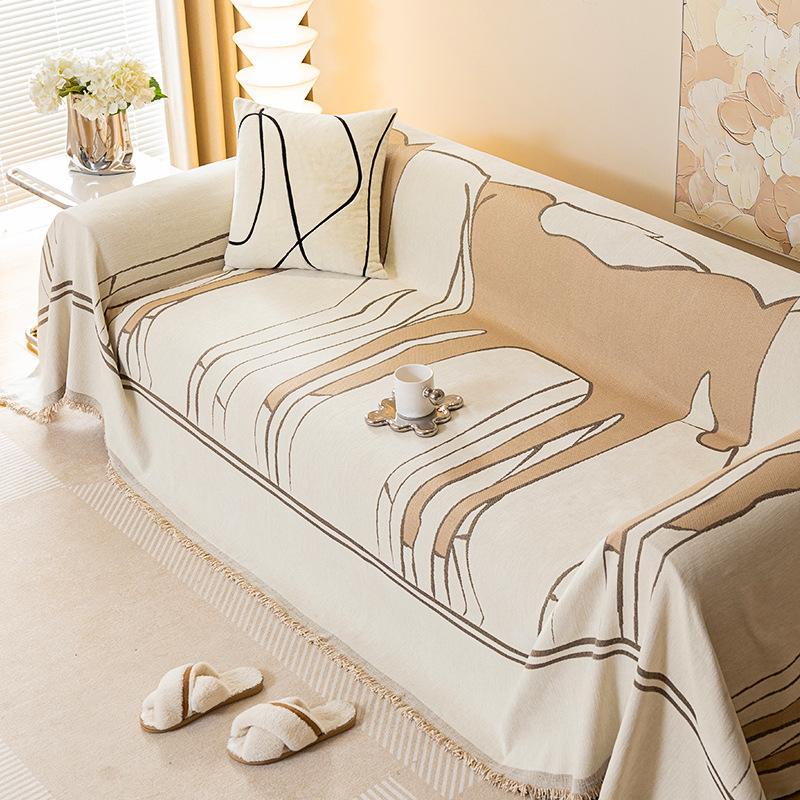 Atmosphärengefühl Vier Jahreszeiten Universal Chenille Pferd Sofa Handtuch All-Inclusive Universal Sofabezug Tuch Antihaft-Wolle Einteilig