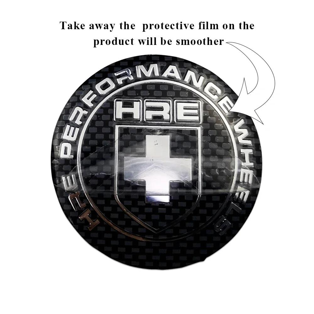 56mm Car Wheel Center Emblem Hub Caps Stickers for HRE Logo Styling