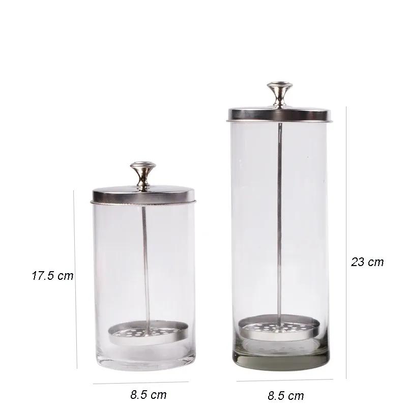 Bocal Stérilisateur de Barbier Réservoir de Stérilisation pour Peignes Nettoyage Verre Spa Extensions de Cils Outil pour Ongles Désinfection Désinfectant de Barbier