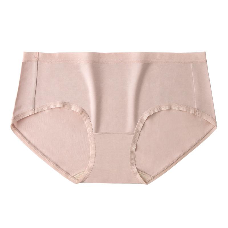 

Обнаженное и дышащее нижнее белье из модала, антибактериальное нижнее белье без следов Женское нижнее белье из шелка шелковицы XL