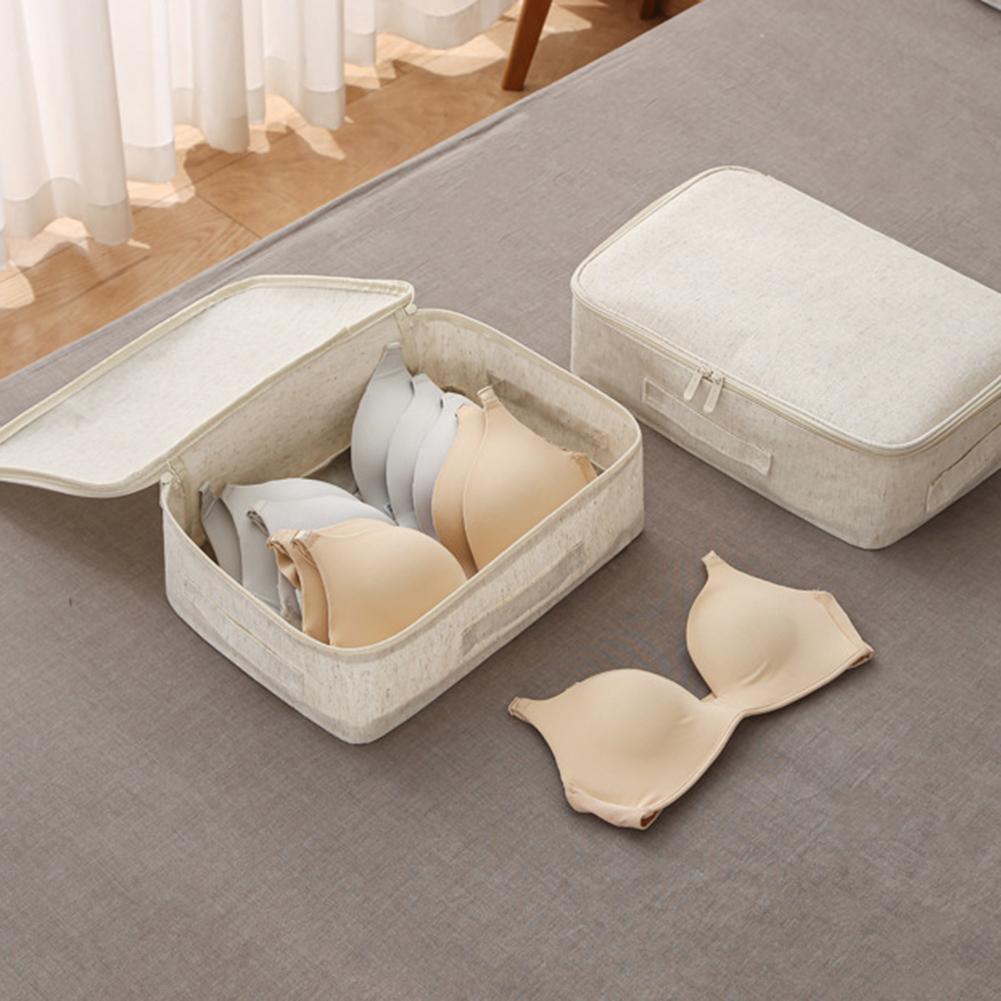 Household Clothes Storage Box Multipurpose Large Capacity Saving Space Foldable Cotton Linen Sundries Toy Finishing Box Bedroom