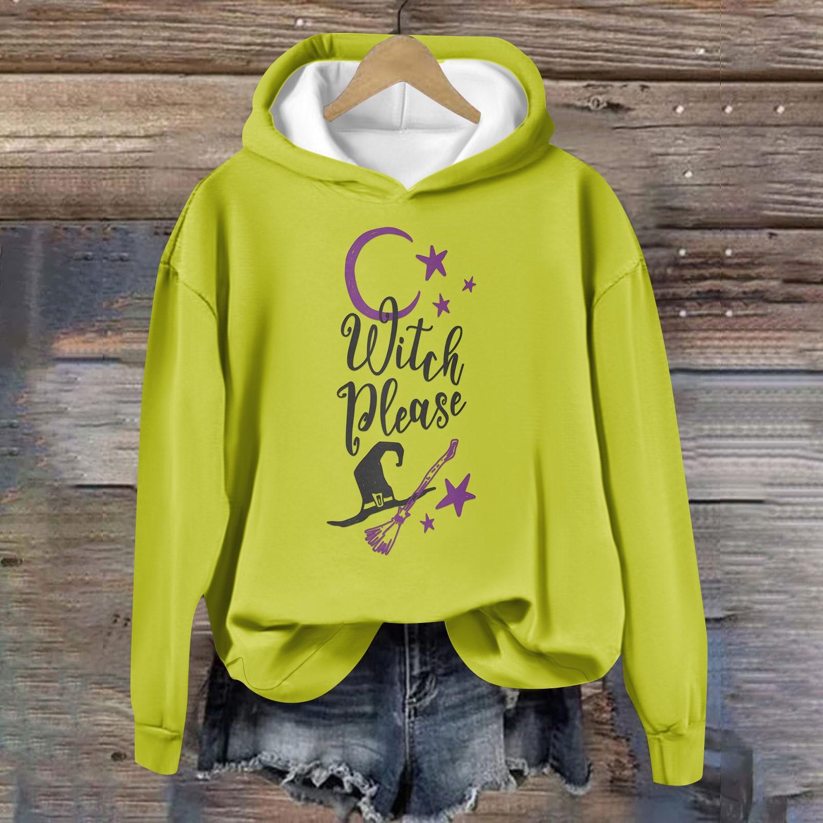 

Женские топы Толстовка с принтом Круглый вырез С капюшоном Повседневная S