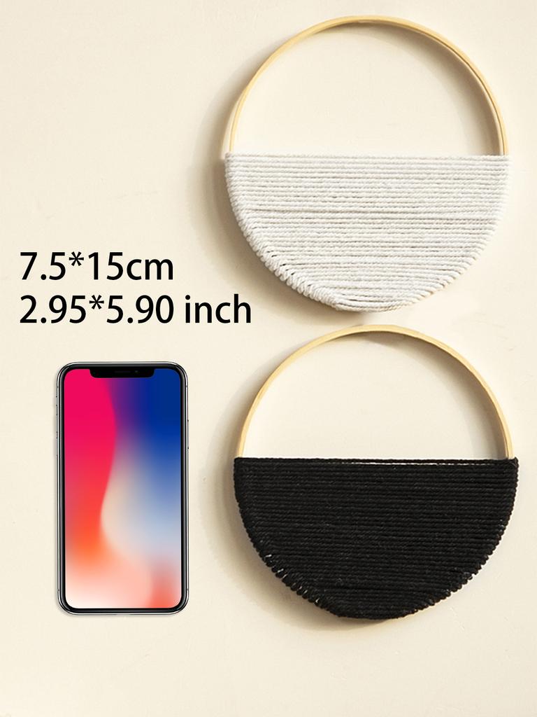 2 Pcs Multi-color Hand Woven Art Wall Hanging Nordic Fashion Decor Boho Modern Home Decoration Wall Decor Study Decorations Gift