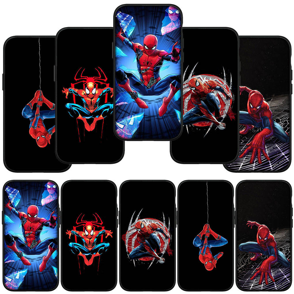 

для iPhone 16 15 Xiaomi Redmi Note 13 12 11 Pro Max X 9 14 Plus XR Samsung Galaxy A15 S24 S23 Huawei OPPO Spider Marvel Человек-паук Супергерой Чехол for iPhone 7 аэро
