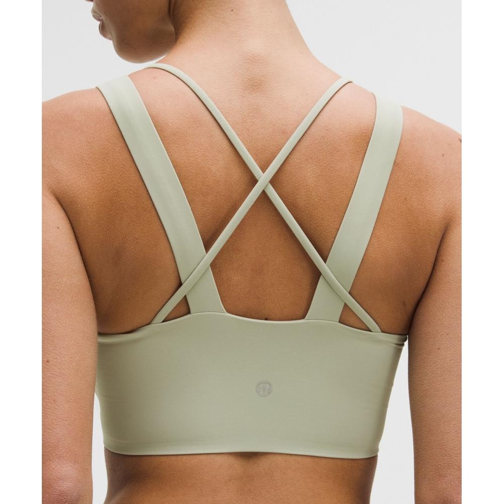 Lululemon Like A ClouD Longline brA  Light Support  D DD Cup Fog Green
