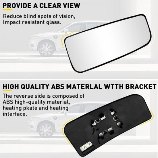 Passenger Side Tow Mirror Glass Lower Heated For 17-22 Ford F250 F350 Super Duty