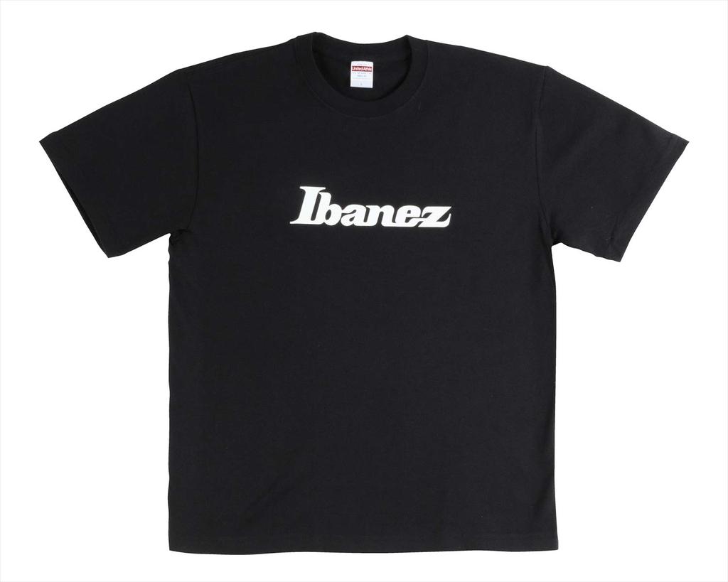 Ibanez Logo Design Short Sleeve Black IBAT007XL T-Shirt [XL Size]