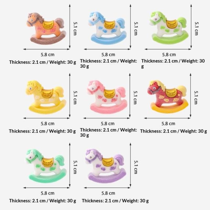 

1Pc Kawaii Creative Resin Zodiac Horse Ornament Year Of The Horse Home Decoration Office Desktop Decoration Gifts