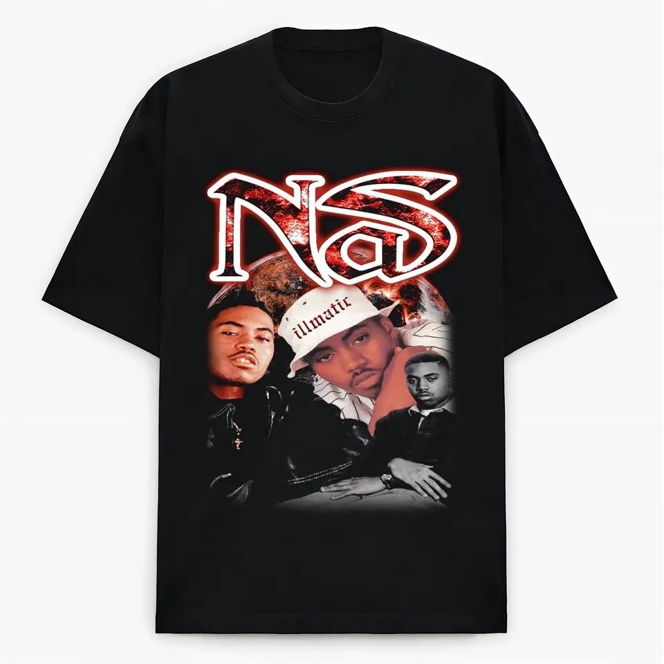 NAS Illmatic Hip Hop Vintage Bootleg Retro Shirt MI732 XL