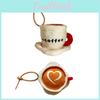 Cute Faux Fur Coffee Mug Plush Toy For Backpack And Keyring Accessories