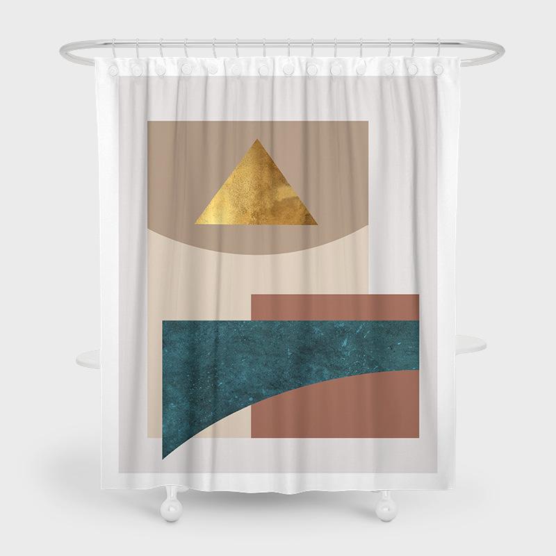 JINRUN Badezimmer verdickter wasserdichter Vorhang, schimmelfester Duschvorhang, Duschtrennwand-Vorhang, Duschvorhang, Badezimmer-Vorhang, kostenlose Perforation