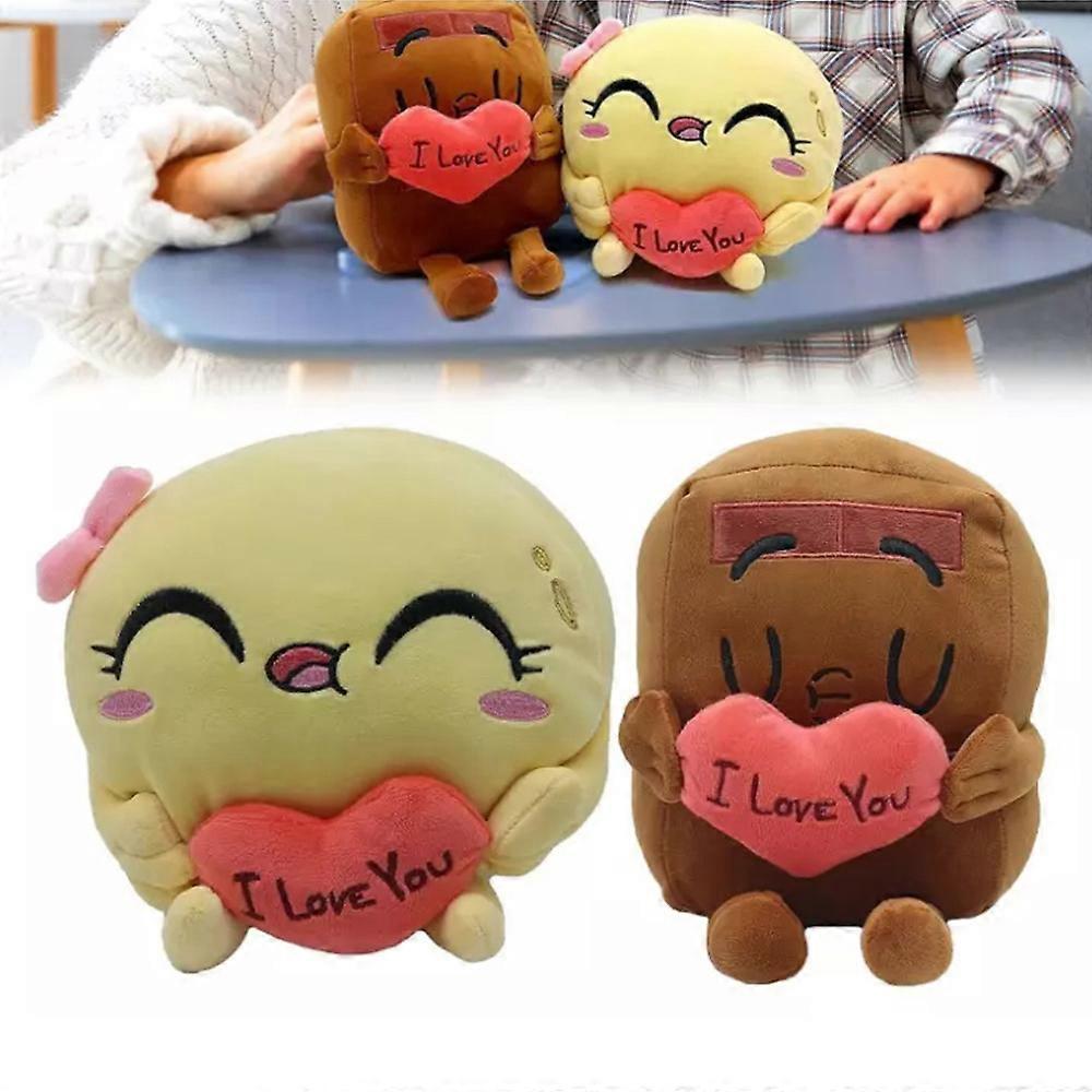 2025 Choco and Pancake PlushChoco and Pancake In Love PlushPlush Toys Four Piece CombinationKawaii Plushy Dolls Cartoon Figure for Girls and Boys