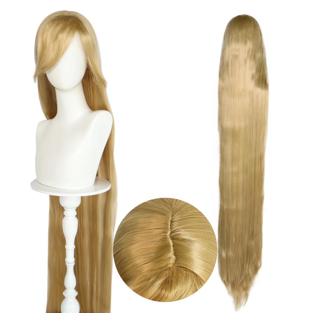 Synthetic Blonde Wig Extra Long Hair Princess Wig for Women Cosplay Daily Holiday Party Costume Wigs