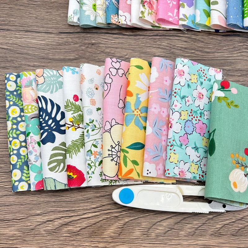 50 Pieces Cotton DIY Patchwork Square Patchwork 10 x10cm Sewing Material Quilting Decoration Mixed Style Fabric Cloth