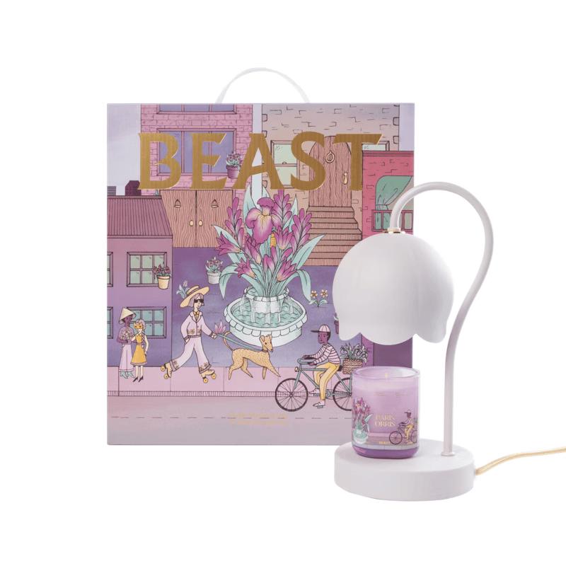 THE BEAST Small Lily-of-the-Valley Scented Candle & Wax Melting Lamp Gift Set
