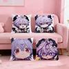 Kawaii chibi durin joc Genshin Impact Față de pernă moale confortabilă acasă Canapea Sufragerie Decor de noptieră Perne Decorative Cadou