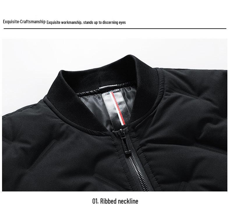 Men's Lightweight Warm Duck Down Baseball Jacket - Autumn & Winter Style