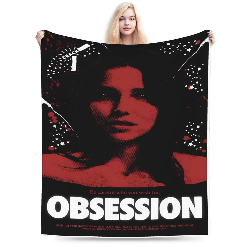 Funny Obsession Horror Movie Blanket Soft Flannel Relax Throw Blanket Machine Washable