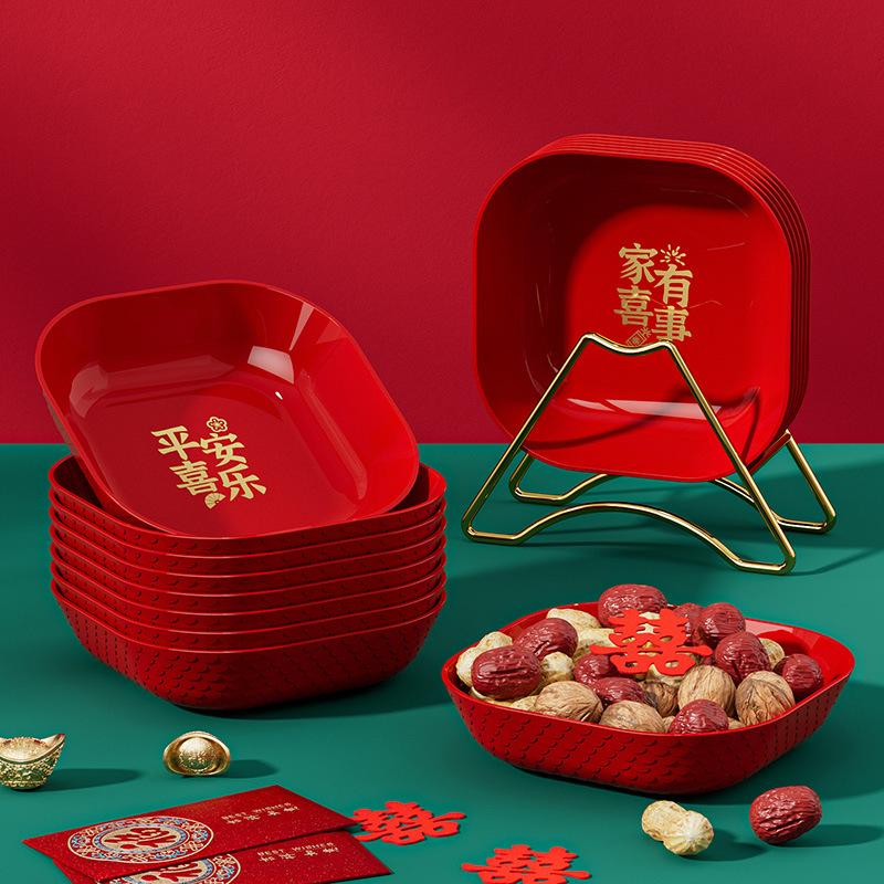 Roter Obstteller Wohnzimmer Zuhause Couchtisch Obstteller Umzug Neues Zuhause Roter Teller Hochzeit Süßigkeitenteller