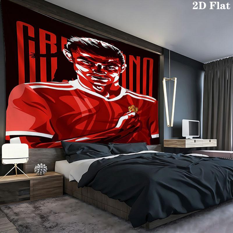 CR7 Wall Tapestry Aesthetic Wall Hanging Printed Fabric Blanket Decorative Tapestries for Bedroom Living Room Home Decor
