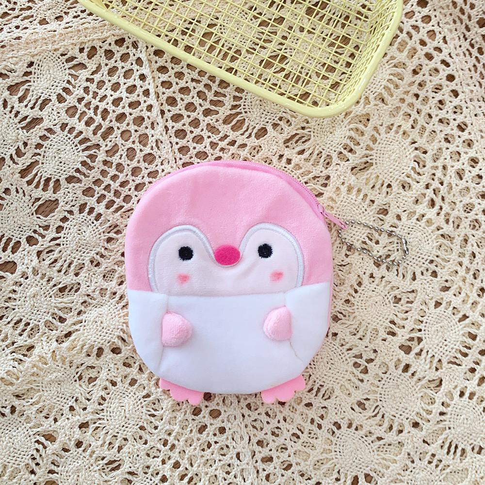 Entzückendes Plüsch-Pinguin-Münzfach Niedlicher Kabel-Organizer Geldbörse Geschenkbeutel für Kinder und Erwachsene