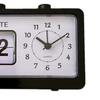 Desk Table Alarm Clock Manual Jump Calendar Desktop Alarm Clock for Study Room Office Black