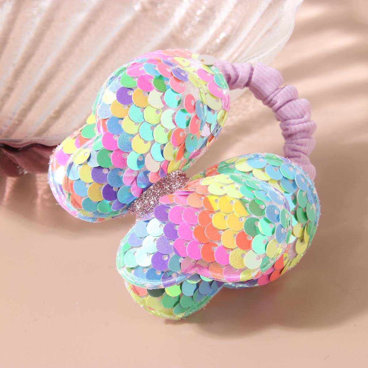 

Высококачественная резинка для волос с бантом из пайеток, детская высокоэластичная резинка-кольцо в виде тонкой кишки, не повреждающая волосы, резинка для хвостика, детские аксессуары для волос разноцветный