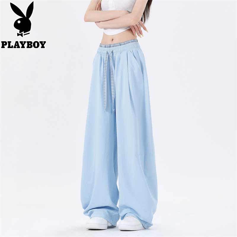 

PLAYBOY Couple Summer Breathable Ice Silk Cargo Pants 3XL