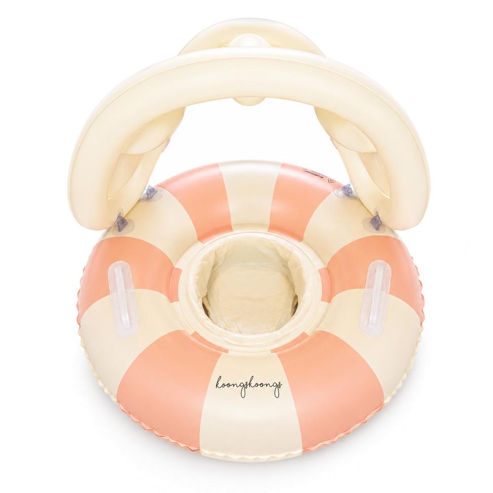 Xiao Lv Inflatable Baby Swim Ring with Removable Sunshade Canopy