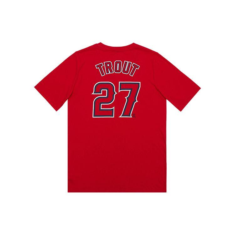 Nike X MLB Collaboration T-Shirt With Letter And Number Print Short Sleeve American Vintage Kids Tops Red 3Z3B7SAG2-LAAMT