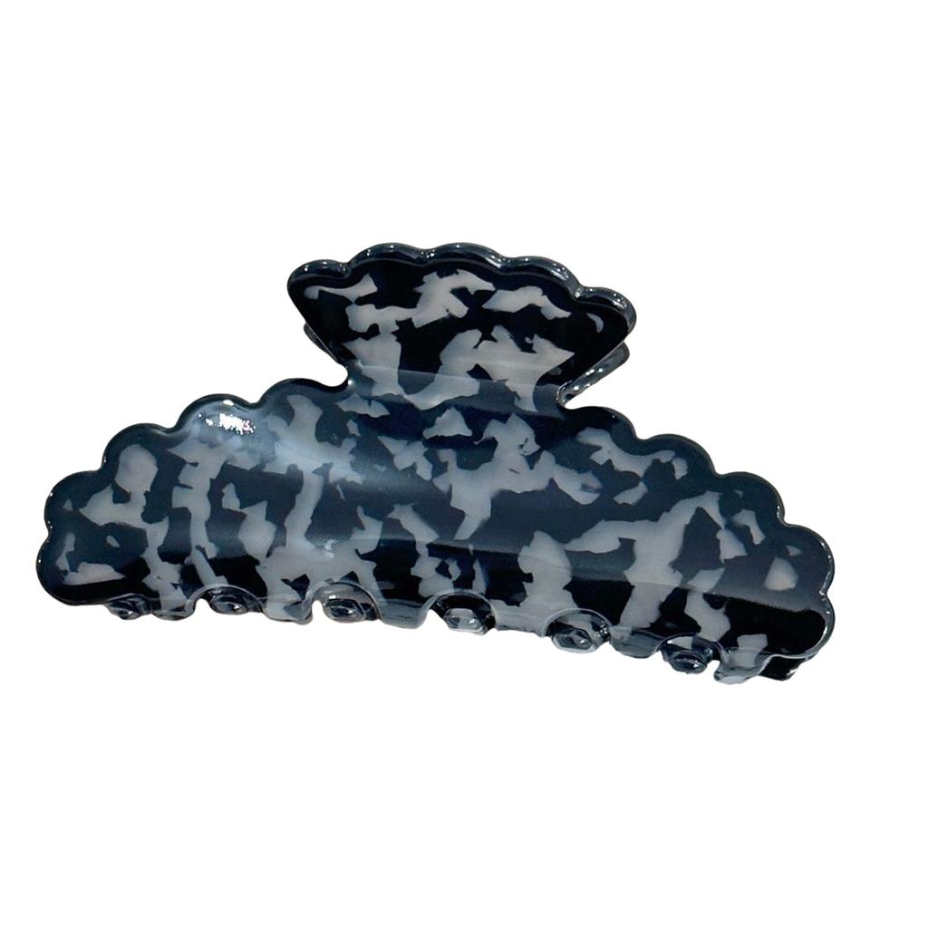 Large Hair Claw Clip Blue White Porcelain Tie Dye Pattern Lightweight Acrylic Hair Accessory 12 Color Options