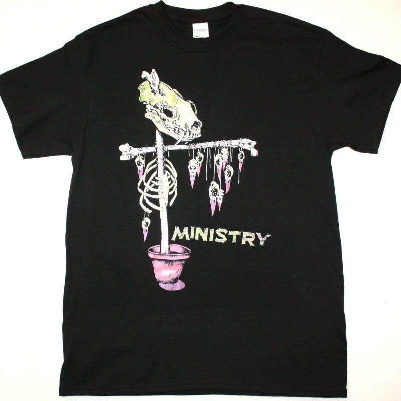 MINISTRY SCARECROW НОВАЯ ЧЕРНАЯ ФУТБОЛКА Все размеры от S до 5XL IL0185 Унисекс Футболка XXL