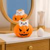 Cartoon 3D Printed Pumpkin Cat Statue Exquisite Miniature Sculpture Toy Figures  Party