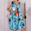 Summer New Loose Print Sleeveless Women's Dress