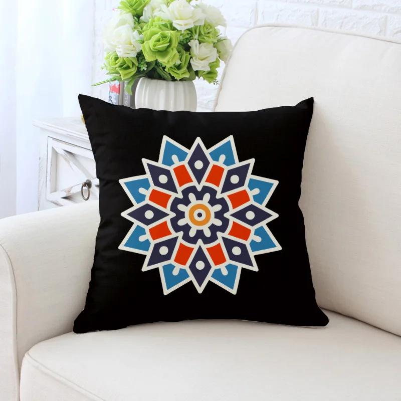 Creative Modern Ethnic Geometry Pillowcase Simple Black/White Sofa Cushion Case Hot Nordic Livingroom Bedroom Decorative Pillows