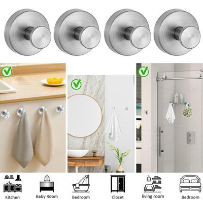 1/2/4 Pezzi Ganci a Ventosa per Porta in Vetro Capacità di Carico 11 Libbre Installazione Senza Foratura Appendini per Ghirlande Ganci per Riporre in Bagno