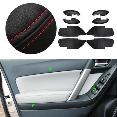 4 stücke Auto Mikrofaser Leder Innen Tür Armlehne Panel Abdeckung Trim Für Subaru Forester 2013 2014 2015 2016 2017