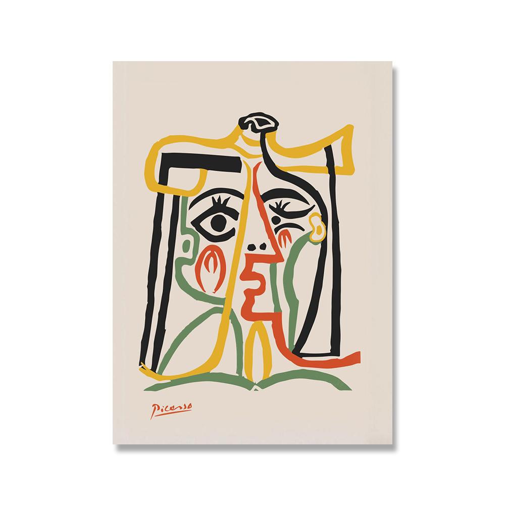 Póster de exposición de pintura abstracta vintage de Pablo Picasso, impresiones artísticas, museo, galería moderna, imagen de pared, decoración del hogar, regalo