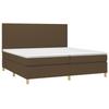3142204 vidaXL Divan Bed with Mattress Dark Brown 200x200 Cm