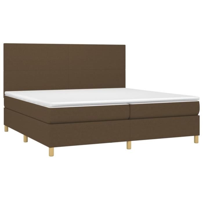 3142204 vidaXL Divan Bed with Mattress Dark Brown 200x200 Cm