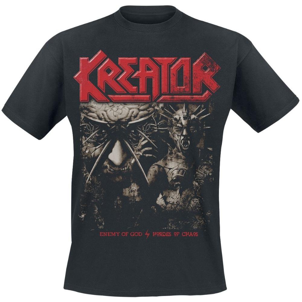 Kreator Enemy of God Tee, Official Thrash Metal Band Shirt with Demon Print, German Metal Fan Merch M