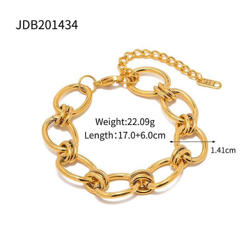Stainless Steel Cuban Bracelet - High-end Accessory - Electroplated Titanium Steel Bracelet - Women's Accessory