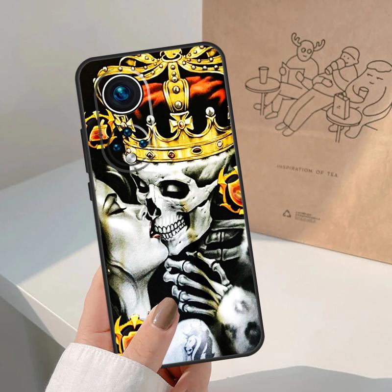 Skeleton Skull Kiss Case For Honor Magic 7 Lite 5 6 8 Pro Cover For Honor 400 200 90 70 50 X8a X8b X9a X9b X9c