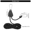 Ratchet Grow Light Tent Rope Clip Hangers Camping Awnings Tent Rope Tent Fixed Buckle Pulley Tensioner with Carabiner