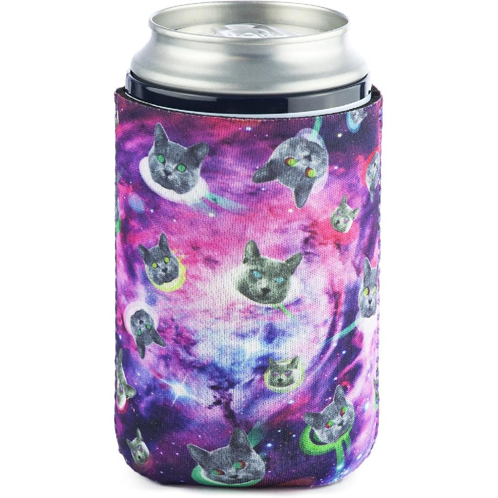 Funny Guy Mugs Space Cat Collapsible Neoprene Can Coolie - Unicorn Drink Cooler